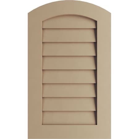 Timberthane Rustic Smooth Arch Top Faux Wood Non-Functional Gable Vent, Primed Tan, 32W X 33H